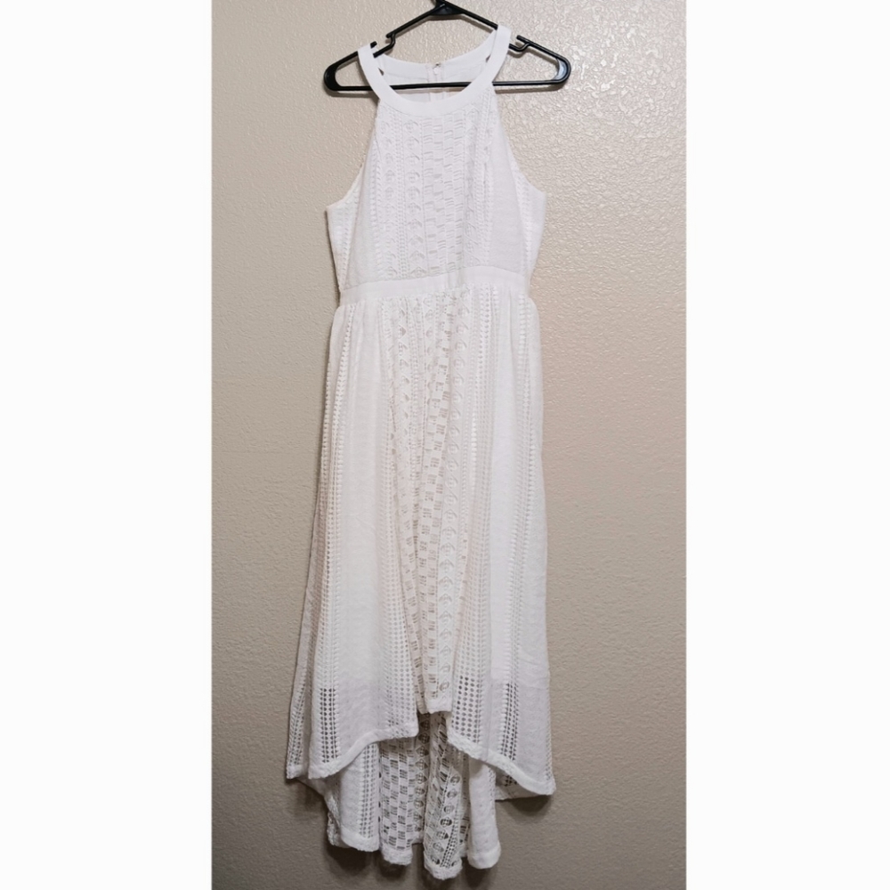 Modcloth White Lace Harmonious Ceremony Hi Low Maxi Dress - Picture 2 of 5
